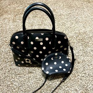 Kate Spade purse & matching cosmetic case.
